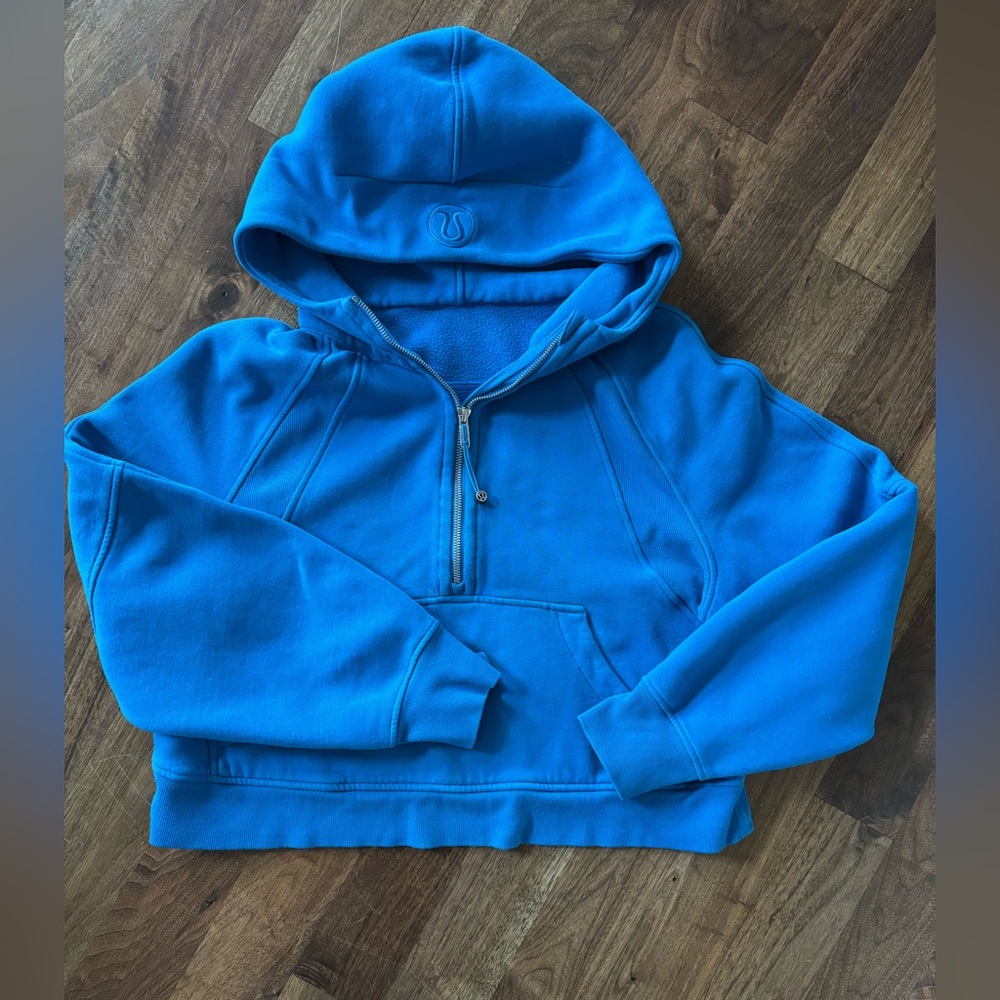 Lululemon Scuba Oversized Blue Half-Zip Hoodie